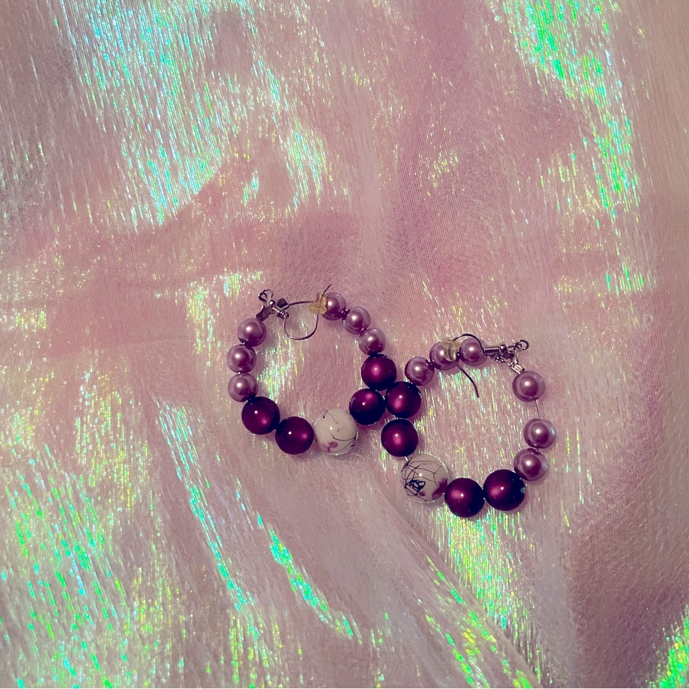 One of a Kind: Never Worn Multi Color Beaded Earrings 
Created by CHELSEA’